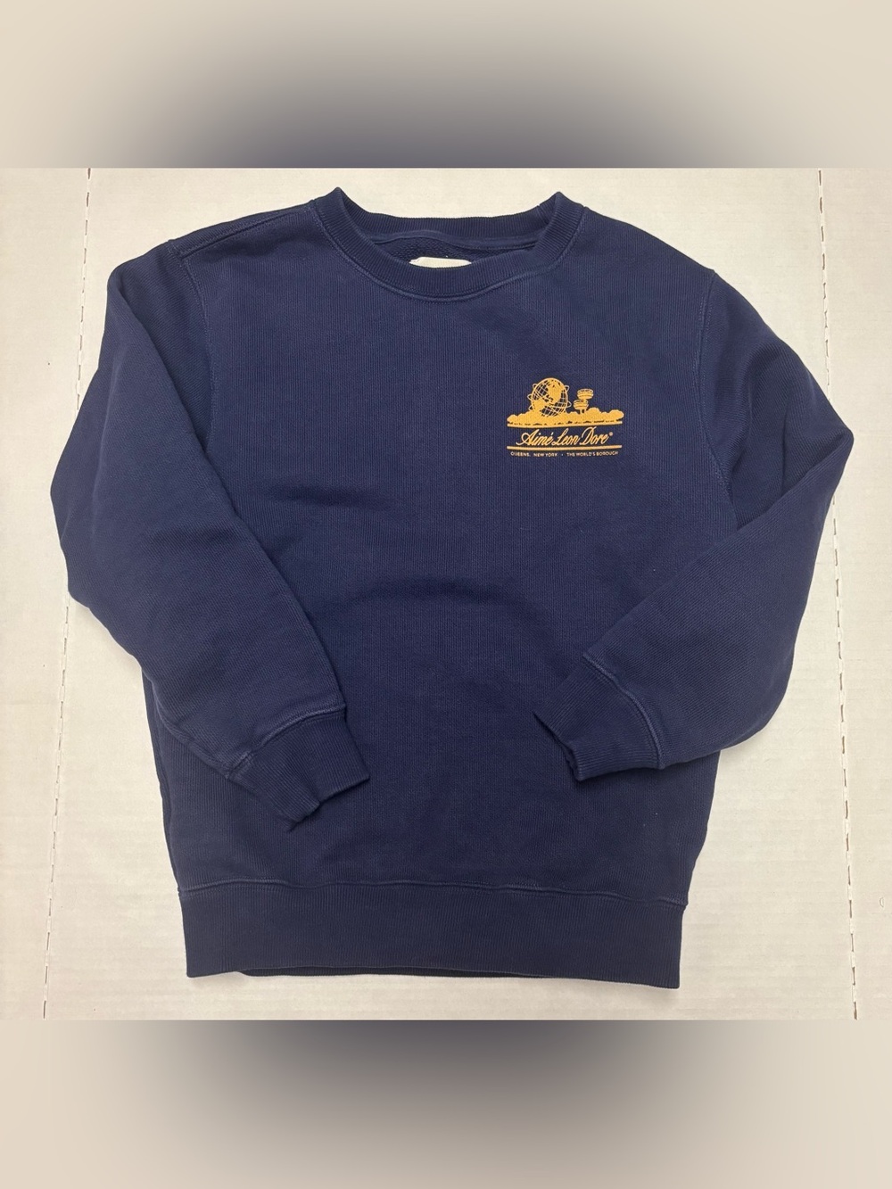 Aime Leon Dore kids unisphere crewneck sweatshirt, size 7Y